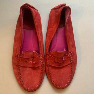 Johnston & Murphy Red Suede Penny Loafers- Sz 8.5